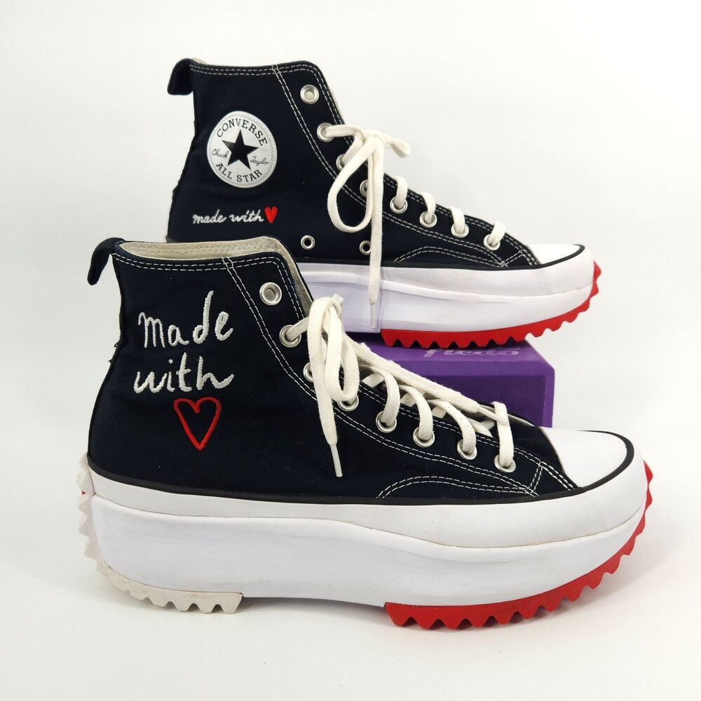 Converse Chuck Taylor Top Run Star Hike Hi Shoes Women 11 Men 9.5 Made with Love